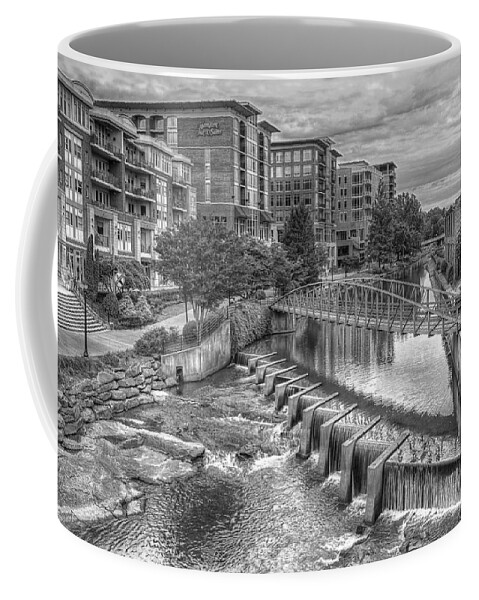 Reedy River Coffee Mug featuring the photograph Greenville - Business Along the River by Blaine Owens