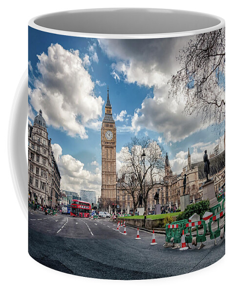 Ben Coffee Mug featuring the photograph Busy road by Mariusz Talarek