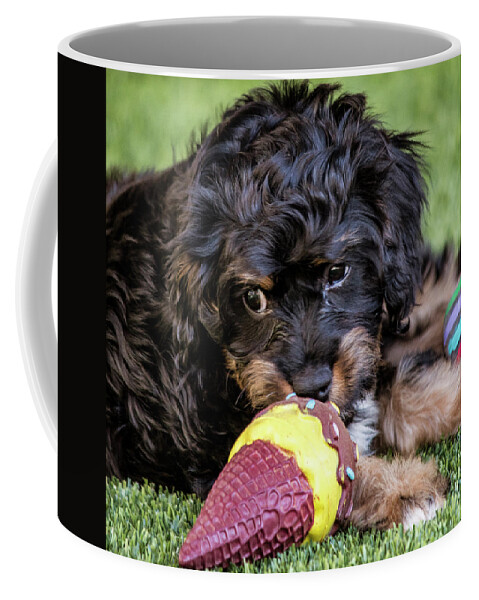 Dog Coffee Mug featuring the photograph But This Isn't Real by Teresa Wilson