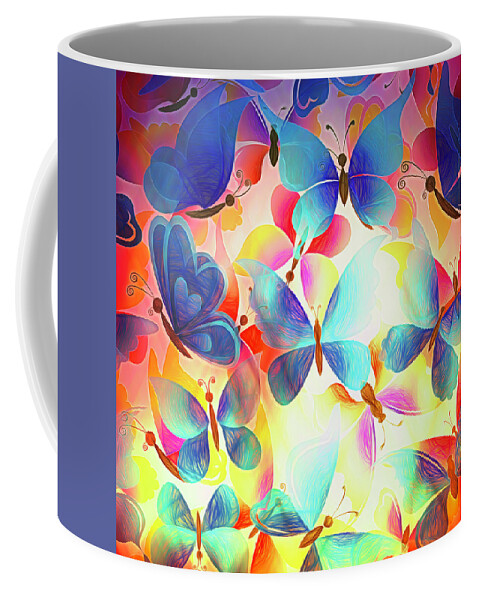 Butterfly Coffee Mug featuring the photograph Butterflights by Bill and Linda Tiepelman