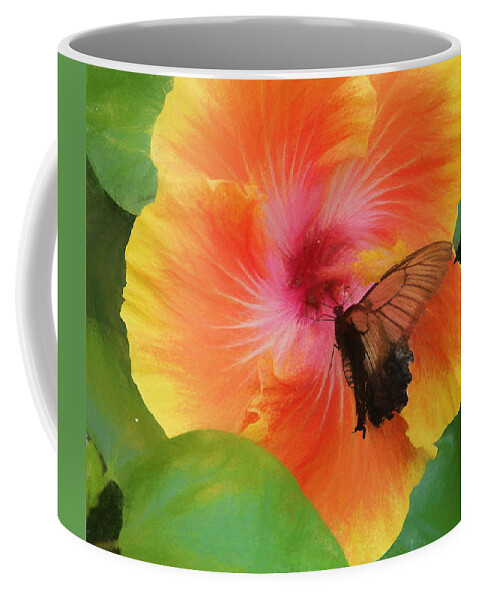 Flower Coffee Mug featuring the photograph Butterfly Botanical by Kathy Bassett