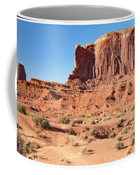 Butte Coffee Mug featuring the photograph Buttes, Desert Floor, Monument Valley, Utah, Arizona Border by A Macarthur Gurmankin