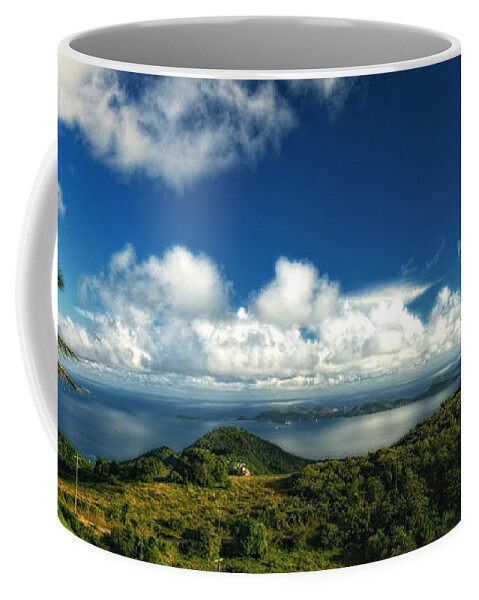 Bvi Coffee Mug featuring the photograph British Virgin Island Pano 3 by Timothy Hacker