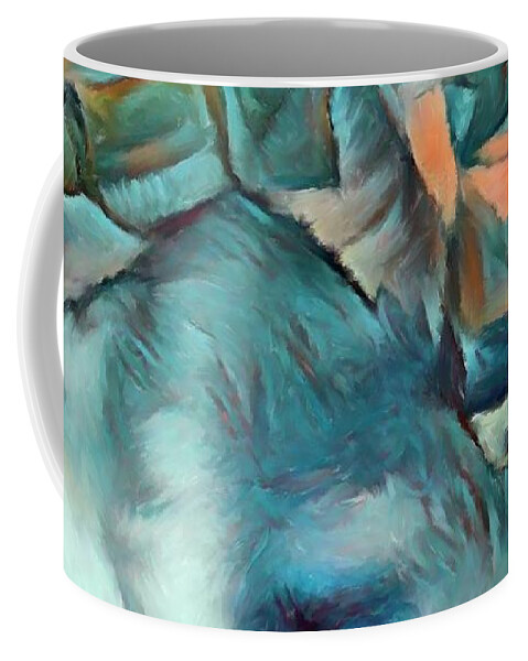 Abstract Coffee Mug featuring the painting Byzantine Abstraction by Portraits By NC