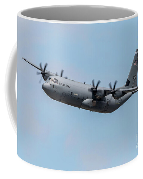 C130 Coffee Mug featuring the digital art C-130E Hercules by Airpower Art