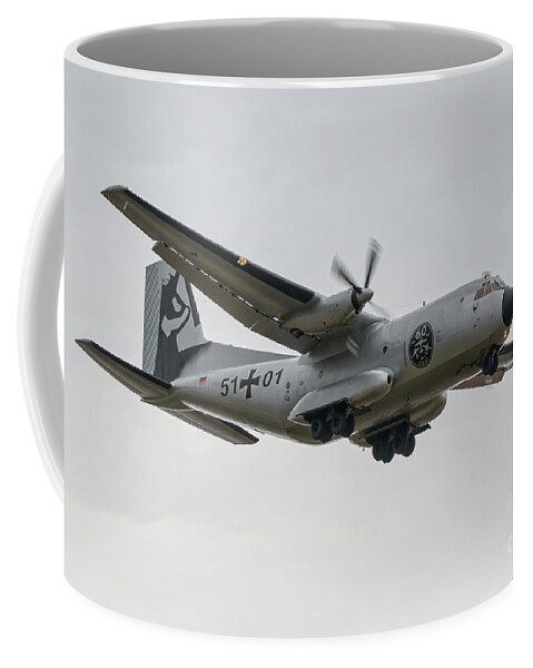 C160 Coffee Mug featuring the digital art C-160 Transall by Airpower Art