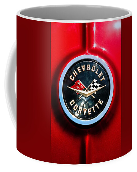 Corvette Coffee Mug featuring the photograph C2 Corvette Logo by Scott Wyatt