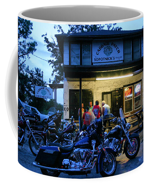 Cabbage Patch Bikers Bar Coffee Mug featuring the photograph Cabbage Patch Bikers Bar by Kristin Elmquist