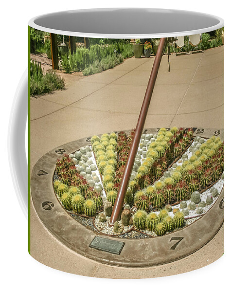 Cactus Coffee Mug featuring the photograph Cactus sundial by Darrell Foster