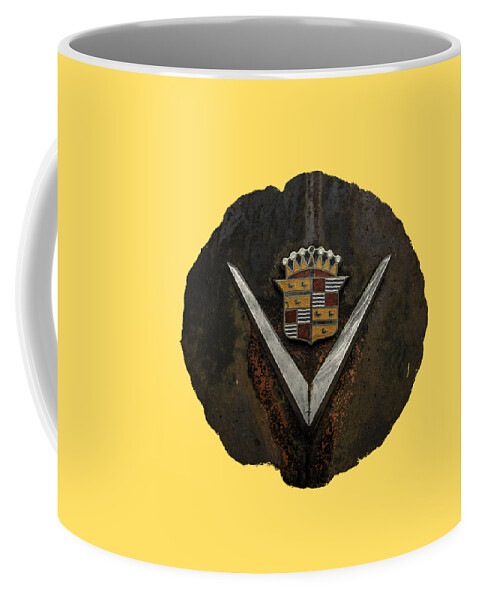 Antique Coffee Mug featuring the photograph Caddy Emblem by Debra and Dave Vanderlaan