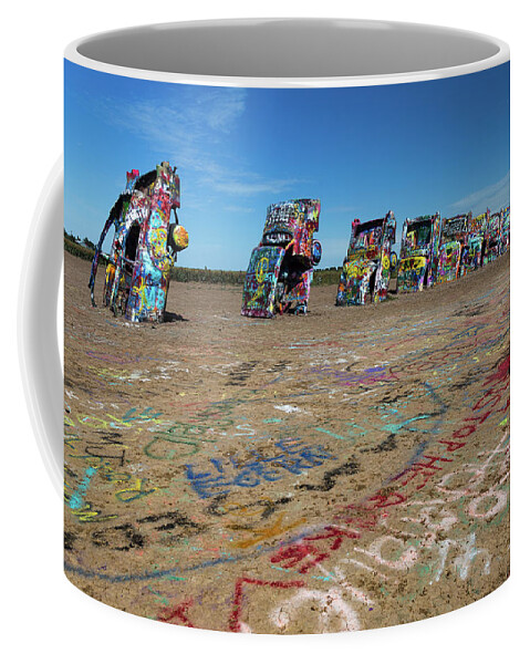 2016 Coffee Mug featuring the photograph Cadillac Graffiti by Tim Stanley