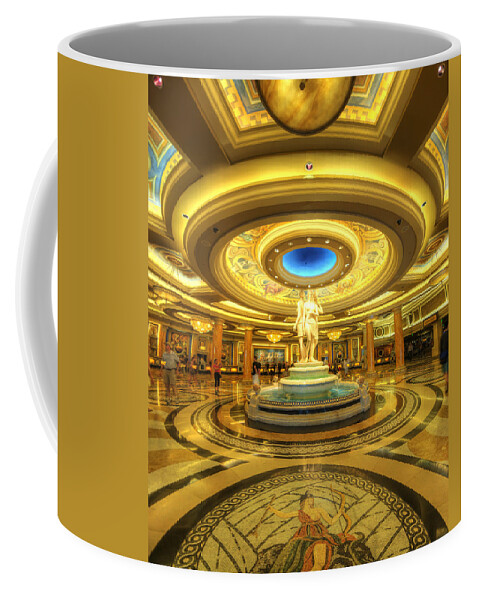 Art Coffee Mug featuring the photograph Caesar's Grand Lobby by Yhun Suarez