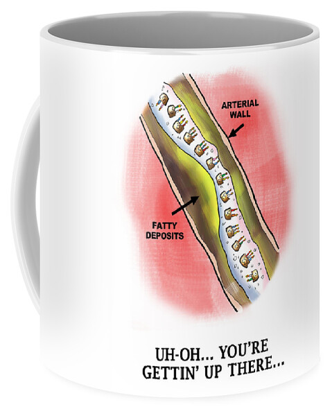 Happy Coffee Mug featuring the digital art Cake Stream Plaque by Mark Armstrong