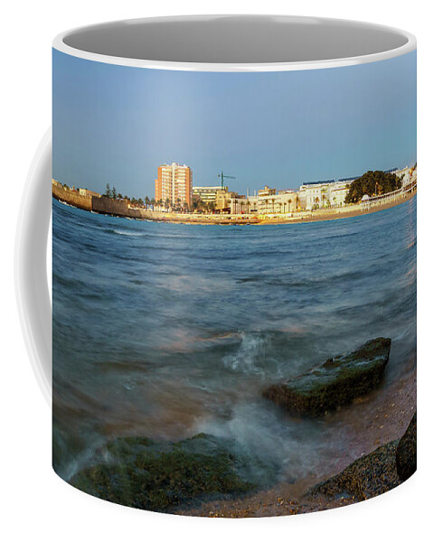 Coast Coffee Mug featuring the photograph Caleta Beach and Spa Cadiz Spain by Pablo Avanzini