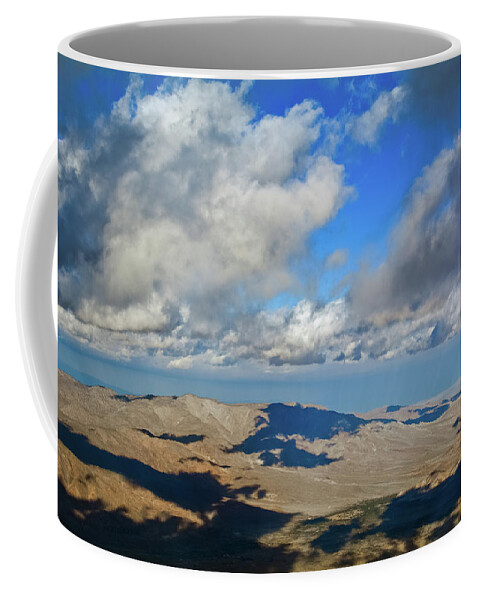 Garnet Peak Coffee Mug featuring the photograph California Desert Shadows by Kyle Hanson