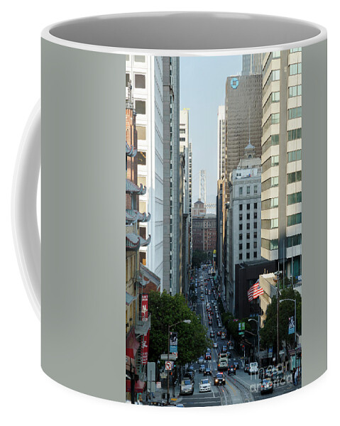  San Francisco California Street Coffee Mug featuring the photograph California Street San Francisco by Andy Myatt