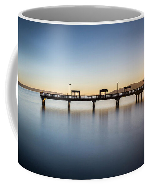 Pier Coffee Mug featuring the photograph Calm Morning At The Pier by Sal Ahmed