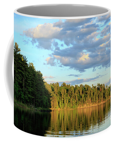 Rainy Lake Coffee Mug featuring the photograph Calm Water by Lori Dobbs