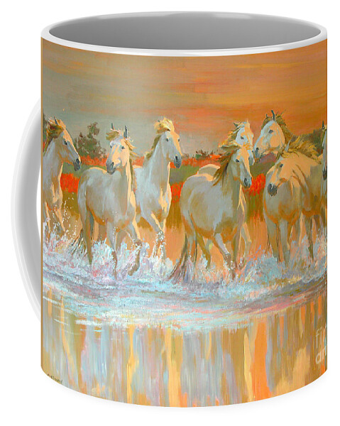 Wild; Horse Coffee Mug featuring the painting Camargue by William Ireland