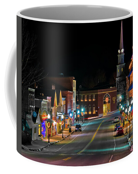 Night Scene Coffee Mug featuring the photograph Camden Christmas by Jeff Cooper