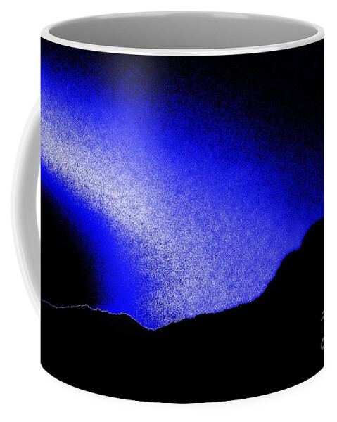 Abstract Coffee Mug featuring the photograph Camping Blues by Leah McPhail