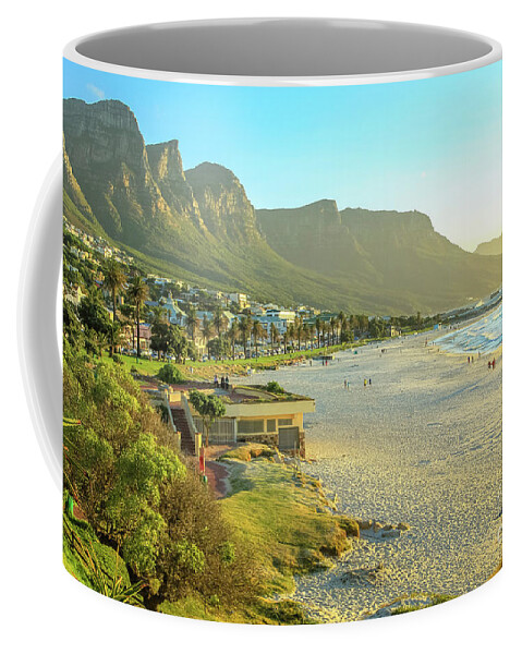 Cape Town Coffee Mug featuring the photograph Camps Bay at sunset by Benny Marty