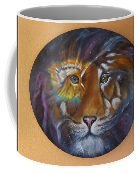Curvismo Coffee Mug featuring the painting Can You See Me Now II by Sherry Strong
