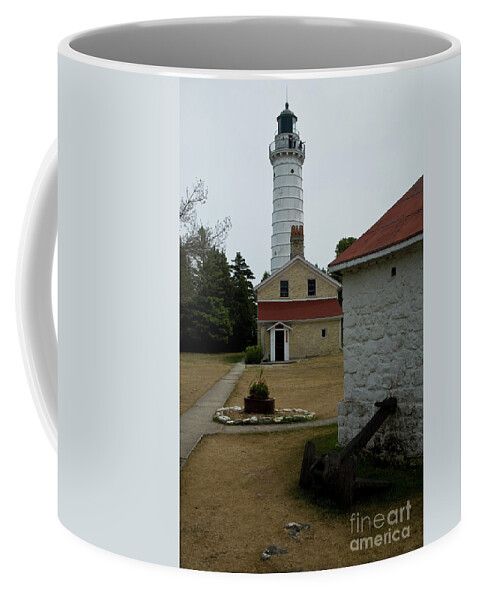 Cana Island Coffee Mug featuring the photograph Cana Island Lighthouse by Timothy Johnson