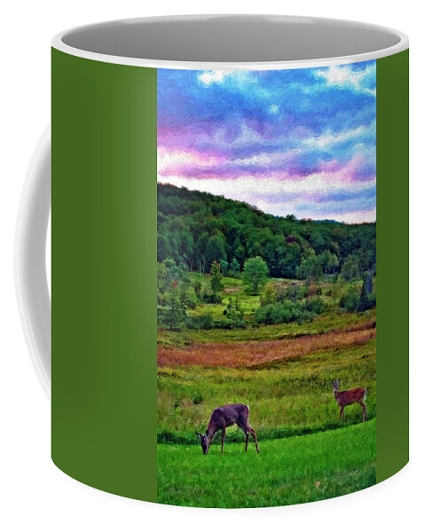 West Virginia Coffee Mug featuring the photograph Canaan Valley Evening impasto by Steve Harrington
