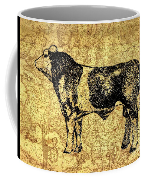 French Pie Rouge Coffee Mug featuring the drawing Canadian Champion 12 by Larry Campbell