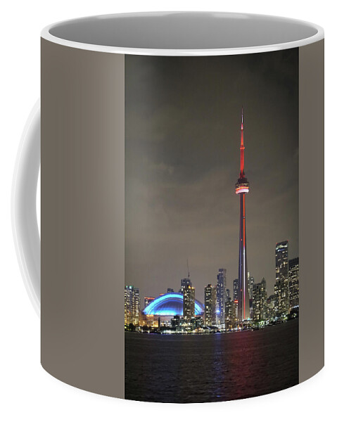 The Cn Tower Is The Biggest Landmark In Toronto Coffee Mug featuring the photograph Toronto Skyline #1 by Nick Mares