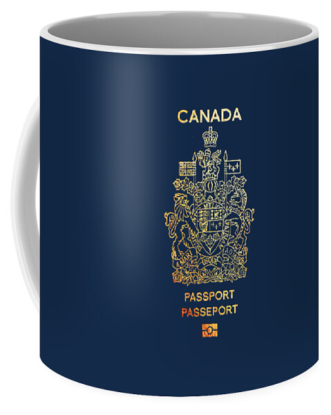 “passports” Collection Serge Averbukh Coffee Mug featuring the digital art Canadian Passport Cover by Serge Averbukh