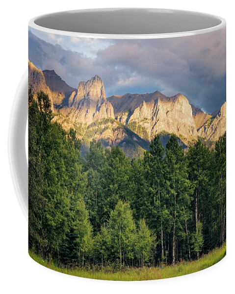 Joan Carroll Coffee Mug featuring the photograph Canadian Rockies in Canmore Alberta by Joan Carroll