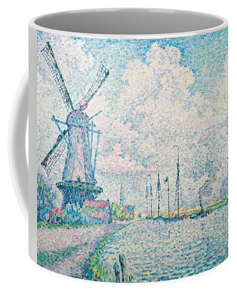 Paul Signac Coffee Mug featuring the painting Canal of Overschie by Paul Signac