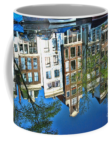 Amsterdam Coffee Mug featuring the photograph Amsterdam Canal Reflection by Allen Beatty