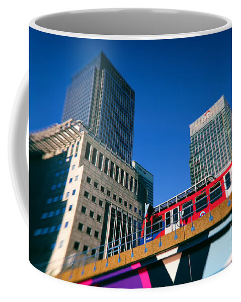 Canary Wharf Coffee Mug featuring the photograph Canary Wharf Commute by Jasna Buncic