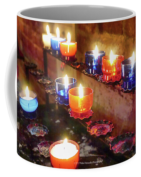 Candles Coffee Mug featuring the photograph Candles by Pedro Fernandez