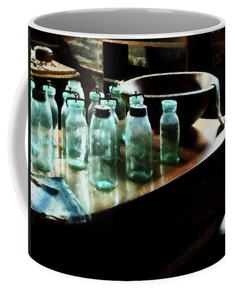 Canning Jars Coffee Mug featuring the photograph Canning Jars by Susan Savad