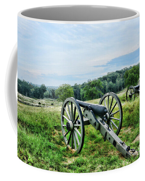 Paul Ward Coffee Mug featuring the photograph Cannons of Gettysburg by Paul Ward