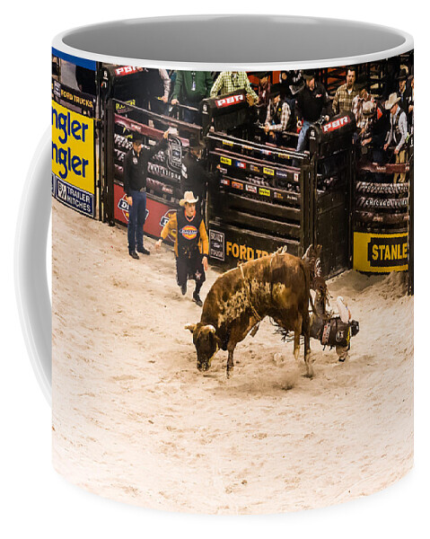 Bull Riding Coffee Mug featuring the photograph Can't Ride Them All by Charles McCleanon