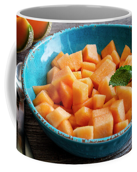 Cantaloupe Coffee Mug featuring the photograph Cantaloupe for Breakfast by Teri Virbickis