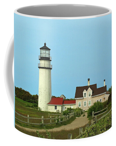 Highland Lighthouse Coffee Mug featuring the photograph Cape Cod Highland Lighthouse by Juergen Roth