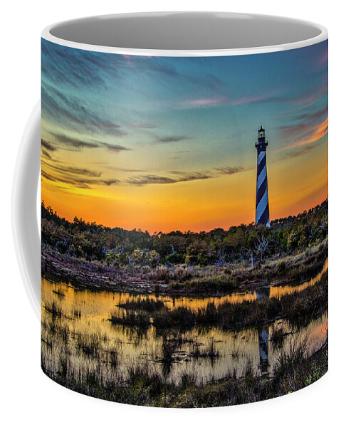 Landscape Coffee Mug featuring the photograph Cape Hatteras Lighthouse by Donald Brown