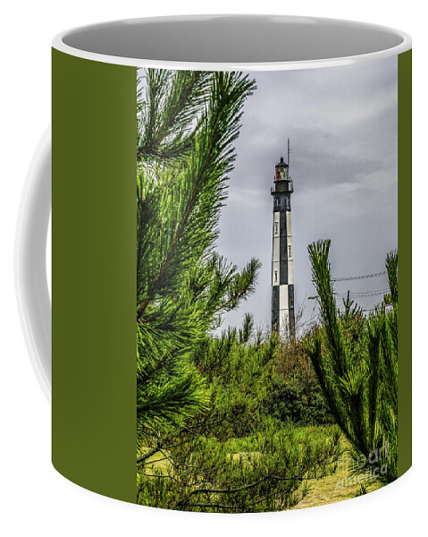Cape Coffee Mug featuring the photograph Cape Henry Light from the Dune by Nick Zelinsky Jr