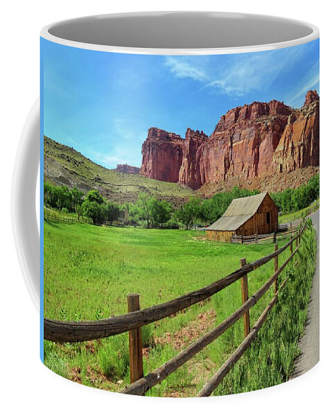 Capitol Reef Coffee Mug featuring the photograph Capitol Reef Barn by Connor Beekman