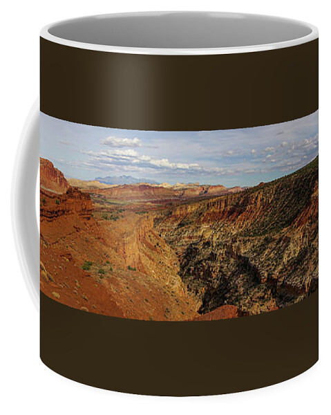 Utah Coffee Mug featuring the photograph Capitol Reef National Park Panorama by Lawrence S Richardson Jr