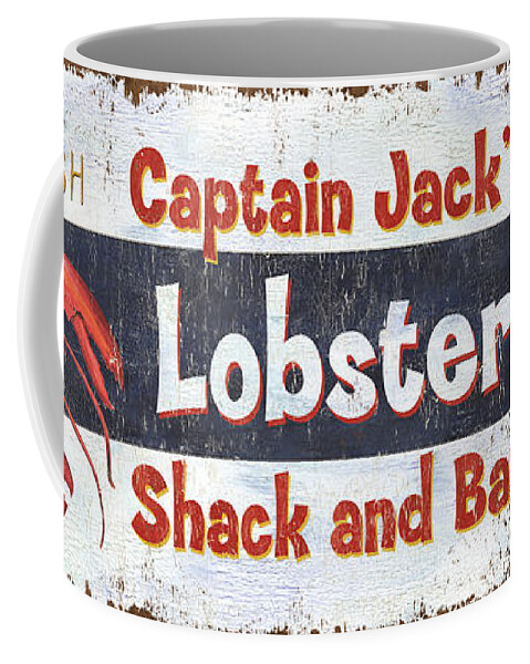 Lobster Coffee Mug featuring the painting Captain Jack's Lobster Shack by Debbie DeWitt