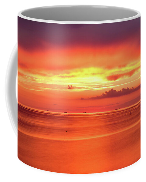 Sunset Coffee Mug featuring the photograph Cargo Line by Nicole Lloyd