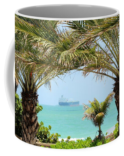 Ship Coffee Mug featuring the photograph Cargo on Hold by Rene Triay FineArt Photos