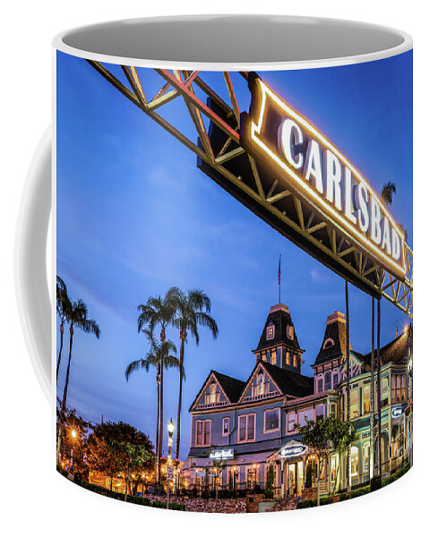 Carlsbad Coffee Mug featuring the photograph Carlsbad Welcome Sign by David Levin
